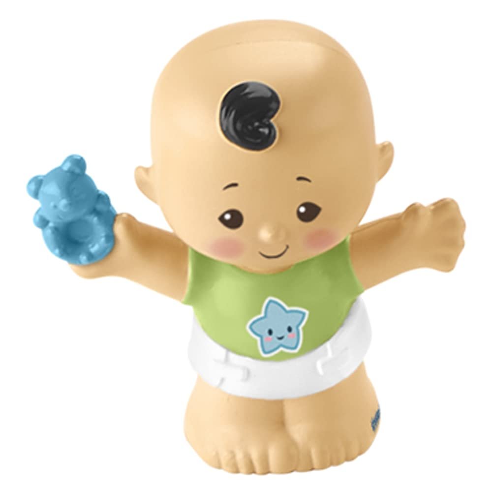 Replacement Parts for Little-People 1-2-3 Babies Playdate Playset - GLT76 and GRW95 - Replacement Baby, Green Star Shirt, Blue Rattle