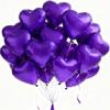 30 Pcs Purple Heart Balloons 18in Foil Heart Shape 18 Inch Balloons Helium Mylar Balloons Foil Balloon Boho Baby Shower Decoration for Girls Kids Valentine's Day Birthday Wedding Bridal Party Decor view 1