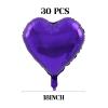 30 Pcs Purple Heart Balloons 18in Foil Heart Shape 18 Inch Balloons Helium Mylar Balloons Foil Balloon Boho Baby Shower Decoration for Girls Kids Valentine's Day Birthday Wedding Bridal Party Decor view 2