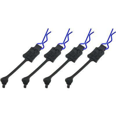 Hot Racing BWP39T06 Blue Bent Body Clips 21.6mm Long 1.2mm Wire (4)
