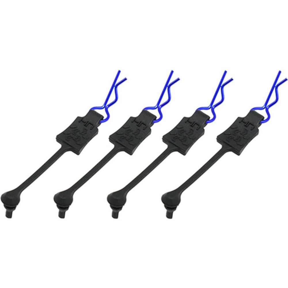 Hot Racing BWP39T06 Blue Bent Body Clips 21.6mm Long 1.2mm Wire (4)