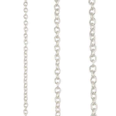 Bead Landing Silver Plated Cable Necklace Set 3pc
