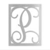 Metal Letter P, Metal Letter for House, Metal Monogram Wall Hanging, Large Metal Letters, Cursive Metal Letter view 1