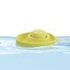 PlanToys Pastel Green Rubber Convertible Boat Wooden Montessori Water and Sensory Play Toy | Cause & Effect, Imagination and Exploration Activity | Eco Friendly Floating Bath Toy view 1