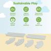 PlanToys Rubber Road & Rail Expansion Tracks Set C Montessori Play Accessory | Imagination, Problem Solving and Creative World Building | Eco Friendly Track Set view 3
