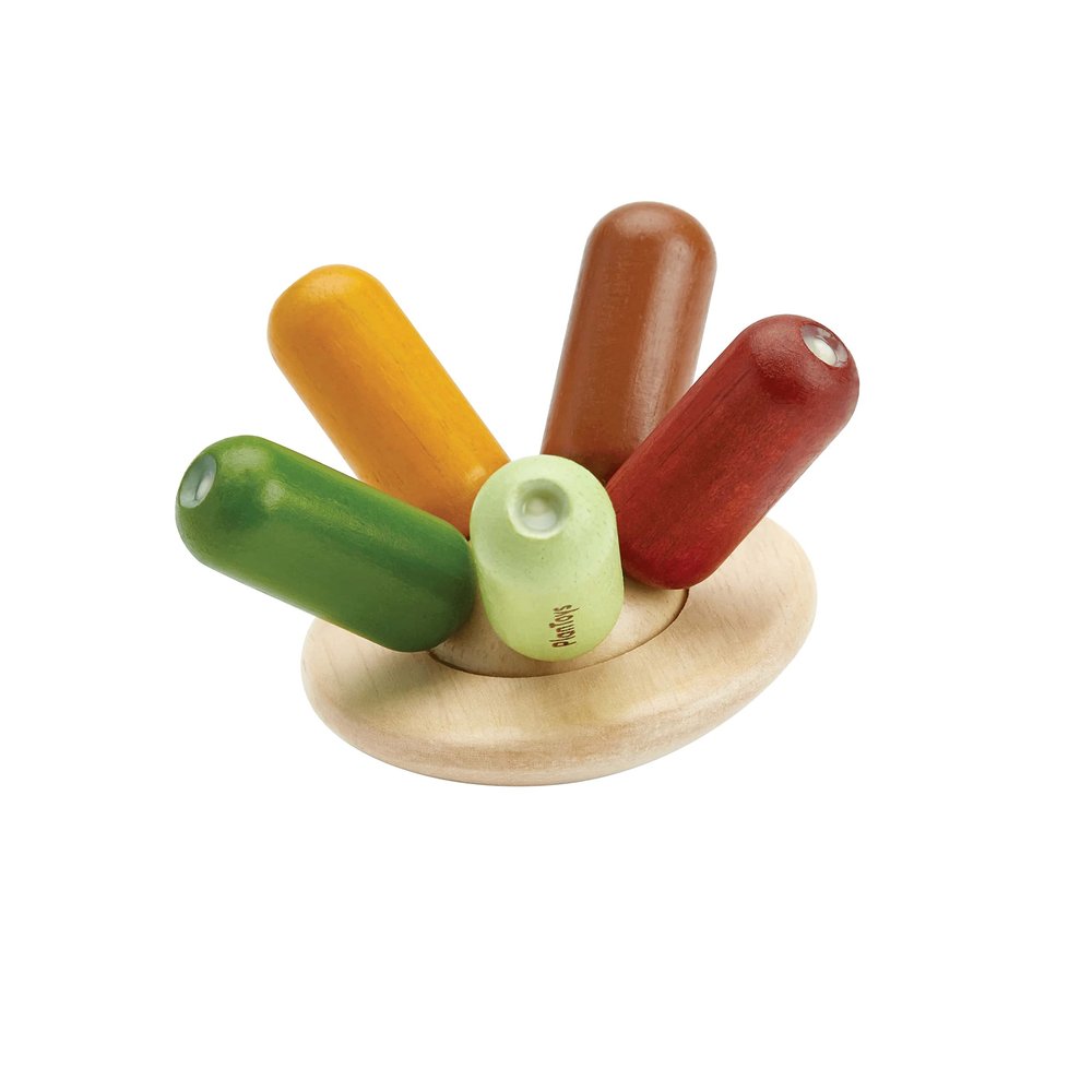 PlanToys Flexi Jellyfish Wooden Sensory Toy | Montessori Grasping Activity for Tactile Exploration, Coordination & Focus | Eco-Friendly Toy for Early Development