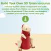 PlanToys DIY Tyrannosaurus Wooden Dinosaur Toy for Kids | STEM Learning Construction Kit with Rubber & Wooden Parts | Educational Toy with Flashcard for Logical Thinking, Creativity & Motor Skills view 2