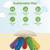 PlanToys Flexi Jellyfish Wooden Sensory Toy for Tactile Exploration & Coordination | Montessori Grasping Activity for Focus, Movement & Fine-Motor Skills | Eco-Friendly Educational Toy view 3