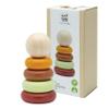 PlanToys My First Stacking Toy Wooden Rings in Modern Rustic Shades | Montessori Fine-Motor Development Toy for Focus, Coordination & Early Learning | Eco-Friendly Educational Toy view 1