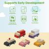 PlanToys Vehicle Set Wooden Montessori Play Set | Early Movement, Imagination and Practical Life Exploration | Eco Friendly Car Set for Indoor and Outdoor Play view 4
