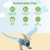 PlanToys DIY Pterodactyl Wooden Dinosaur Toy for Kids 3+ | STEM Learning Construction Kit with Rubber & Wooden Parts | Educational Toy with Flashcard for Logical Thinking, Creativity & Motor Skills view 3