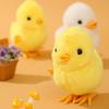 Toyvian Wind Up Jumping Chick - Fuzzy Yellow Chicken, Easter Simulation Toy view 3