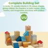 PlanToys Creative Blocks Wooden Montessori Building and Imagination Toy in Orchard Shade | Fine Motor, Spatial Reasoning and Early STEM Learning Activity | Eco Friendly Open Ended Play Set view 2