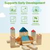 PlanToys Creative Blocks Wooden Montessori Building and Imagination Toy in Orchard Shade | Fine Motor, Spatial Reasoning and Early STEM Learning Activity | Eco Friendly Open Ended Play Set view 4