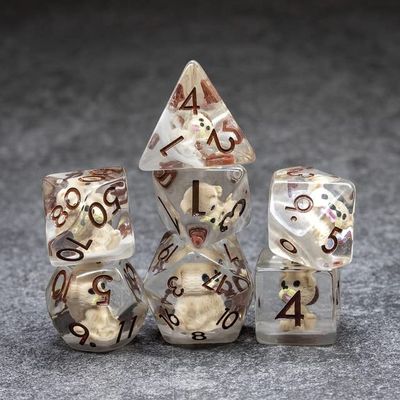 Sage's Portal Animal Familiars Resin DND Dice Set Polyhedral Dice Set for Dungeons and Dragons RPG Pathfinder Tabletop TTRPG (Pups Familiar)