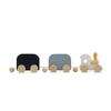 PlanToys Celebration Wooden Train Set with Photo Slot & Chalkboard | Customizable Keepsake 3 Pcs Pull Toy Made with Sustainable Rubberwood for Kids view 2