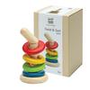 PlanToys Twist & Sort Wooden Stacking Toy for Toddlers | Montessori Fine Motor Toy with Twistable Rod & Colorful Rings | Eco-Friendly Educational Puzzle for Kids Ages 2+ view 1