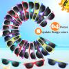Oleitodh 64 Pack Kids Sunglasses Party Favors, Kid's Neon Sunglasses Bulk, Childrens Sunglasses Boys Girls Eyewear Pack for Goody Bag Fillers Summer Beach Pool Birthday Party Supplies view 2