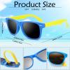 Oleitodh 64 Pack Kids Sunglasses Party Favors, Kid's Neon Sunglasses Bulk, Childrens Sunglasses Boys Girls Eyewear Pack for Goody Bag Fillers Summer Beach Pool Birthday Party Supplies view 3