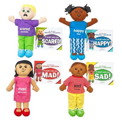 Excellerations Emotions Book and Dolls - Set of 8