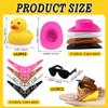 12 PCS Cowboy Duck with Hat and Sunglasses Mini Duckies Toys for Birthday Swimming Party Gift Favor view 2