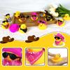12 PCS Cowboy Duck with Hat and Sunglasses Mini Duckies Toys for Birthday Swimming Party Gift Favor view 3