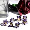 Mini Planet Sharp Edge DND Polyhedral Resin Dungeons and Dragons Handmade Liquid Core Dice Set view 3