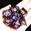 Mini Planet Sharp Edge DND Polyhedral Resin Dungeons and Dragons Handmade Liquid Core Dice Set view 4