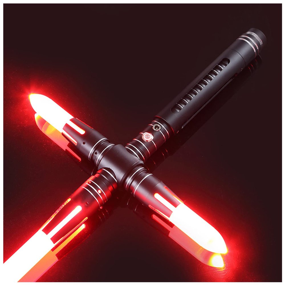 NENAGGE Dueling Lightsaber Metal Hilt Lightsabers for Adults, Smooth Swing Light Saber with 7/10 Set of Sound Fonts & RGB19 Infinite Color Changing for Halloween Cosplay Party Birthday Gift,A