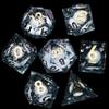 Mini Planet Liquid Core Handmade 7 Accessories Sharp Edge Polyhedral DND Dungeons and Dragons Handmade Dice Set view 1