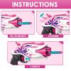 Soft Bullet Toy Pink Dart Blaster, 5-Dart Rotating Drum, 20 Darts, Kids Outdoor Toys Xmas Birthday Gifts for Girls Ages 6+ Years Old view 2