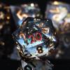 Mini Planet Liquid Core Sharp Edge Polyhedral D&D Dungeons and Dragons Handmade DND Dice Set view 3