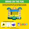 Crossover Tropical Smiley Face Inflatable Bounce House for Kids and Toddlers, 13 x 12 x 14.5 Foot Bouncy Jump Castle, Commercial-Grade Vinyl, with Blower, Stakes and Storage Bag view 3
