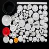 0.5 Mold DIY Plastic Motor Gears Set Plastic Crown Gear Kits Single Double Reduction Gear Worm Gear Electric Kit (81pcs) view 1