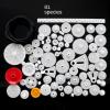 0.5 Mold DIY Plastic Motor Gears Set Plastic Crown Gear Kits Single Double Reduction Gear Worm Gear Electric Kit (81pcs) view 2