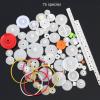 0.5 Mold DIY Plastic Motor Gears Set Plastic Crown Gear Kits Single Double Reduction Gear Worm Gear Electric Kit (75pcs) view 2