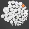 0.5 Mold DIY Plastic Motor Gears Set Plastic Crown Gear Kits Single Double Reduction Gear Worm Gear Electric Kit (64pcs) view 1