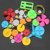 0.5 Mold DIY Plastic Motor Gears Set Plastic Crown Gear Kits Single Double Reduction Gear Worm Gear Electric Kit (55pcs(Colorful)) view 1