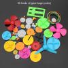 0.5 Mold DIY Plastic Motor Gears Set Plastic Crown Gear Kits Single Double Reduction Gear Worm Gear Electric Kit (55pcs(Colorful)) view 2