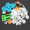 0.5 Mold DIY Plastic Motor Gears Set Plastic Crown Gear Kits Single Double Reduction Gear Worm Gear Electric Kit (50pcs Chassis) view 1