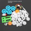 0.5 Mold DIY Plastic Motor Gears Set Plastic Crown Gear Kits Single Double Reduction Gear Worm Gear Electric Kit (50pcs Chassis) view 2
