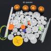 0.5 Mold DIY Plastic Motor Gears Set Plastic Crown Gear Kits Single Double Reduction Gear Worm Gear Electric Kit (82pcs) view 2