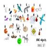 TomToy Angel Alphabet Objects Set for Montessori ABC Box, Set of 26 Objects view 1