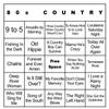 Bangin' Meats CardTunz 100 Music Bingo Cards Printed and Laminated Many Music Types Available (80s Country) view 1