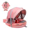 Luckclubtojoy Mambobaby Floats with Canopy &Tail, Non-Inflatable Baby Float for Pool Add Tail Avoid Flip Swim Trainer Baby Floats for Toddler Boys Girls(Narwhal-Pink) view 1