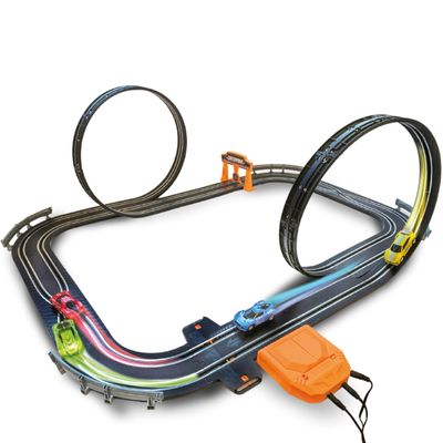 Slot Car Race Track Sets, Race Tracks for Kids Ages 4-8 | 1:64 Scale Cars, Race Car with 4 High Speed Cars, Electric Slot Car Race Track Sets, Remote Control Car