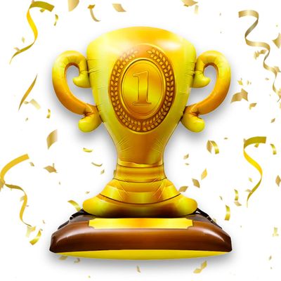 Gallasy Giant Standing Champion Trophy Aluminum Foil Balloon, First Prize Balloon 41 * 34 inch for Sport Basketball Football Soccer Balloons Party Supplies