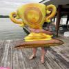 Gallasy Giant Standing Champion Trophy Aluminum Foil Balloon, First Prize Balloon 41 * 34 inch for Sport Basketball Football Soccer Balloons Party Supplies view 4
