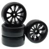 Treehobby 63mm X 26mm Hard Tires Tyre Plastic Wheel Compatible with 1/10 traxxas HSP Tamiya HPI Kyosho On-Road Drifting RC Car(4-Pack) view 1