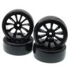 Treehobby 63mm X 26mm Hard Tires Tyre Plastic Wheel Compatible with 1/10 traxxas HSP Tamiya HPI Kyosho On-Road Drifting RC Car(4-Pack) view 2
